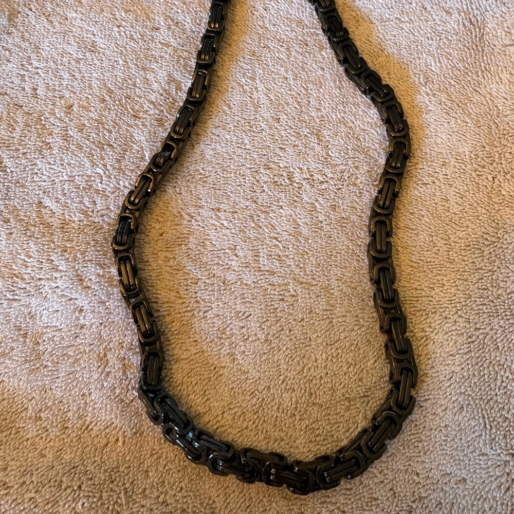 Black Link Chain Link Necklace